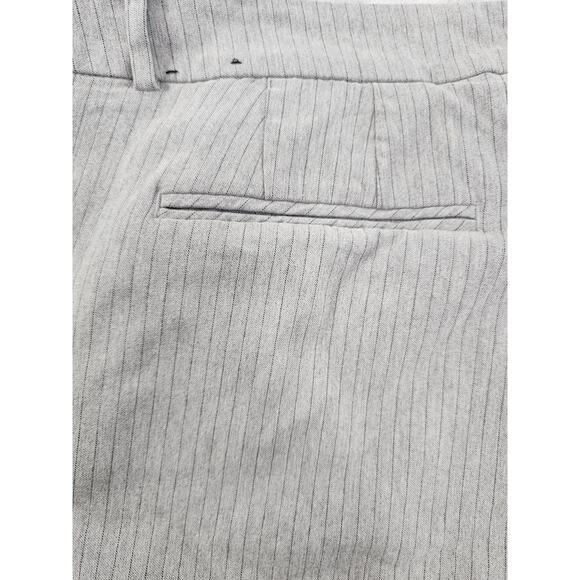 Lane Bryant Striped High Rise‎ Slim Leg Ankle Pants Size 22 Gray Stretch Office - Picture 3 of 10